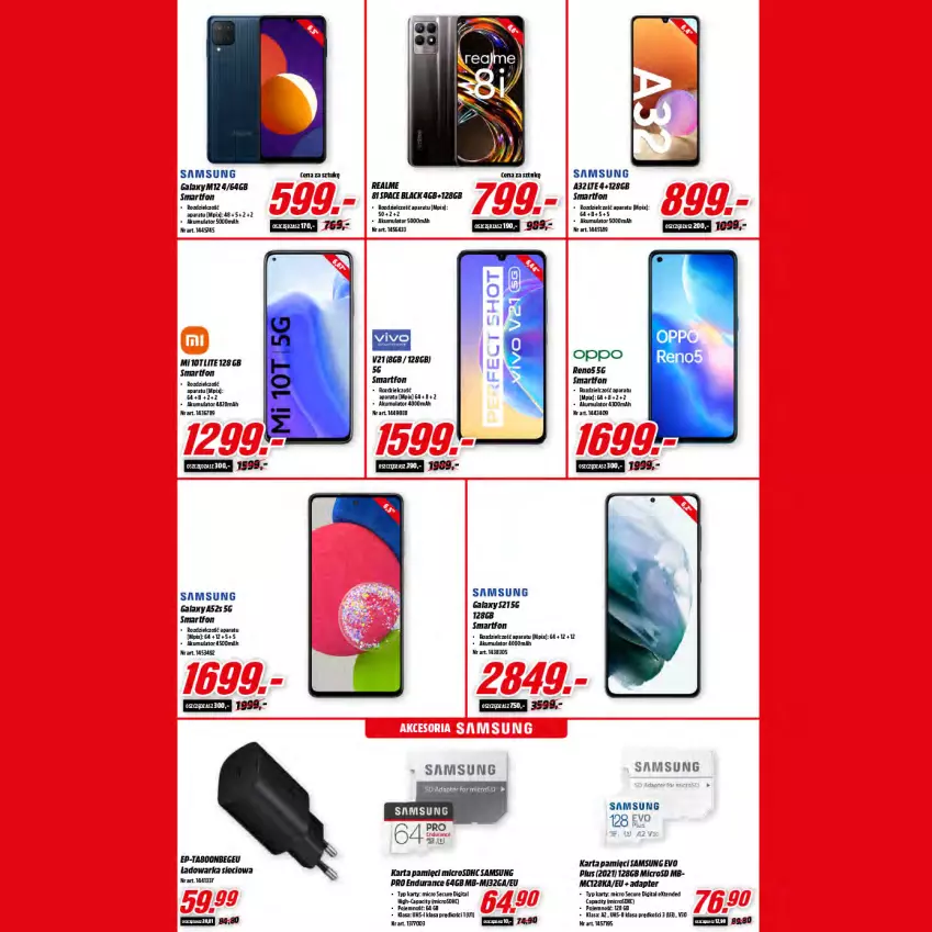 Gazetka promocyjna Media Markt - Gazetka Media Markt - ważna 22.11 do 30.11.2021 - strona 6 - produkty: Akumulator, Balony, Fa, Gala, Karta pamięci, Mus, Samsung, Smartfon, Taft, Warka