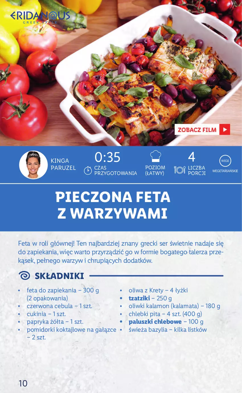 Gazetka promocyjna Lidl - KATALOG GRECKI - ważna 14.03 do 19.03.2022 - strona 10 - produkty: Bazyl, Bazylia, Cebula, Chleb, Feta, Kret, Oliwki, Papryka, Papryka żółta, Piec, Pomidorki, Por, Ser, Talerz, Warzywa