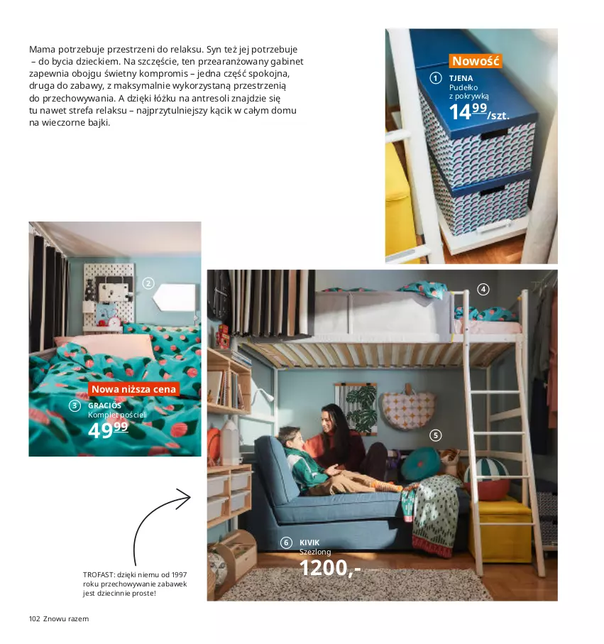 Gazetka promocyjna Ikea - Ikea 2021 - ważna 01.01 do 31.12.2021 - strona 102 - produkty: Dzieci, Fa, Gra, Komplet pościeli, Pościel, Pudełko, Szezlong