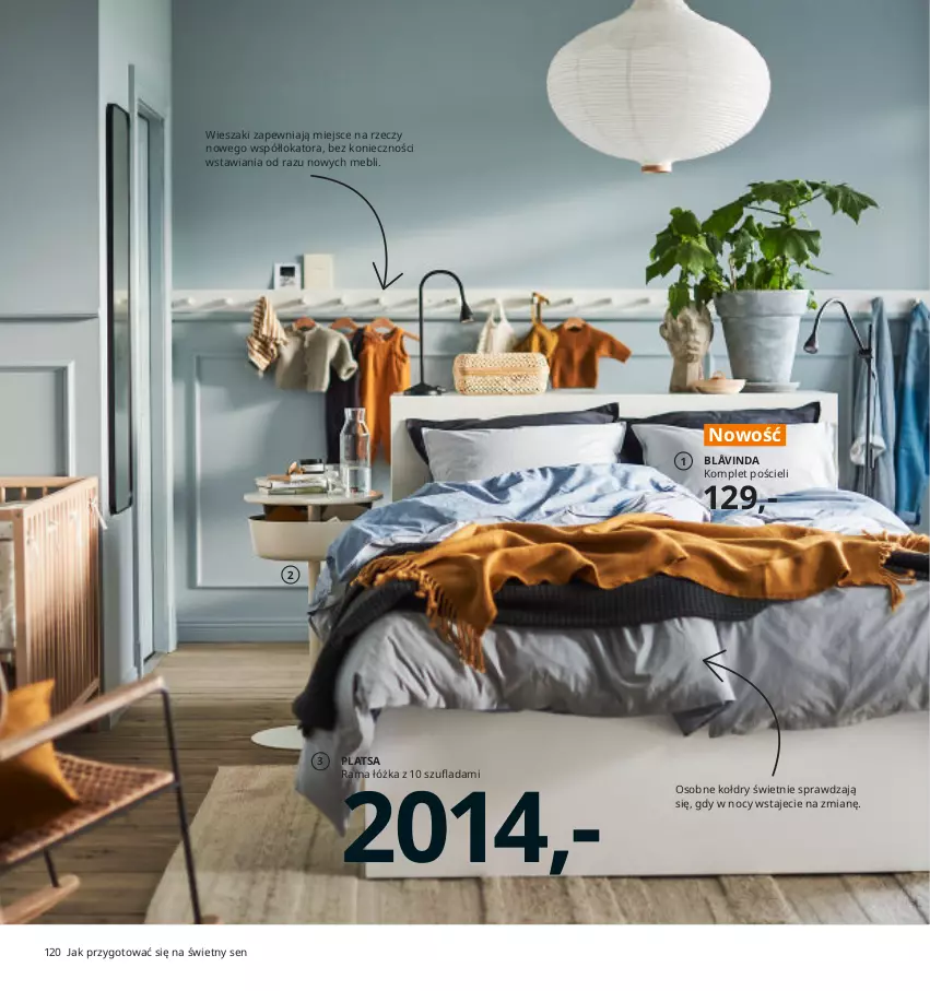 Gazetka promocyjna Ikea - Ikea 2021 - ważna 01.01 do 31.12.2021 - strona 120 - produkty: Komplet pościeli, Pościel, Rama, Rama łóżka, Wieszak