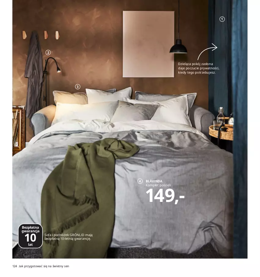 Gazetka promocyjna Ikea - Ikea 2021 - ważna 01.01 do 31.12.2021 - strona 124 - produkty: Fa, Komplet pościeli, Podnóżek, Pościel, Sofa, Zasłona