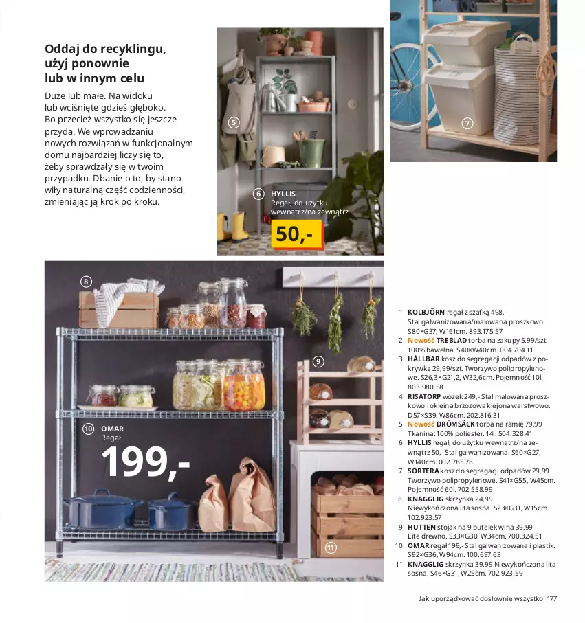 Gazetka promocyjna Ikea - Ikea 2021 - ważna 01.01 do 31.12.2021 - strona 177 - produkty: Klej, Kosz, Por, Regał, Sos, Stojak, Tera, Torba, Torba na zakupy, Wełna, Wózek