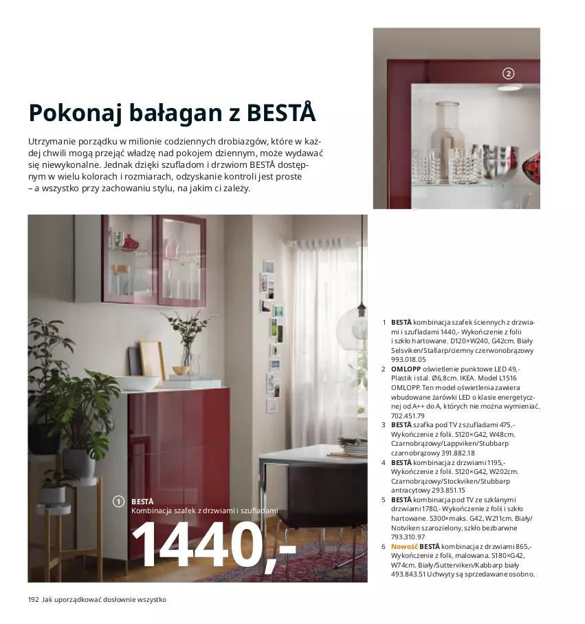 Gazetka promocyjna Ikea - Ikea 2021 - ważna 01.01 do 31.12.2021 - strona 192 - produkty: Bestå, Drzwi, Lion, Por, Stock, Szafka, Szafka pod tv, Uchwyty