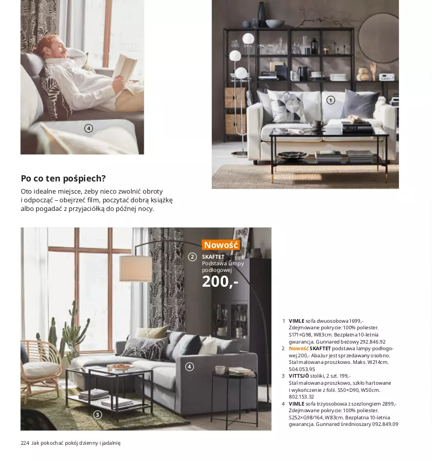 Gazetka promocyjna Ikea - Ikea 2021 - ważna 01.01 do 31.12.2021 - strona 224 - produkty: Fa, Koc, Piec, Pokój dzienny, Sofa, Stolik, Szezlong