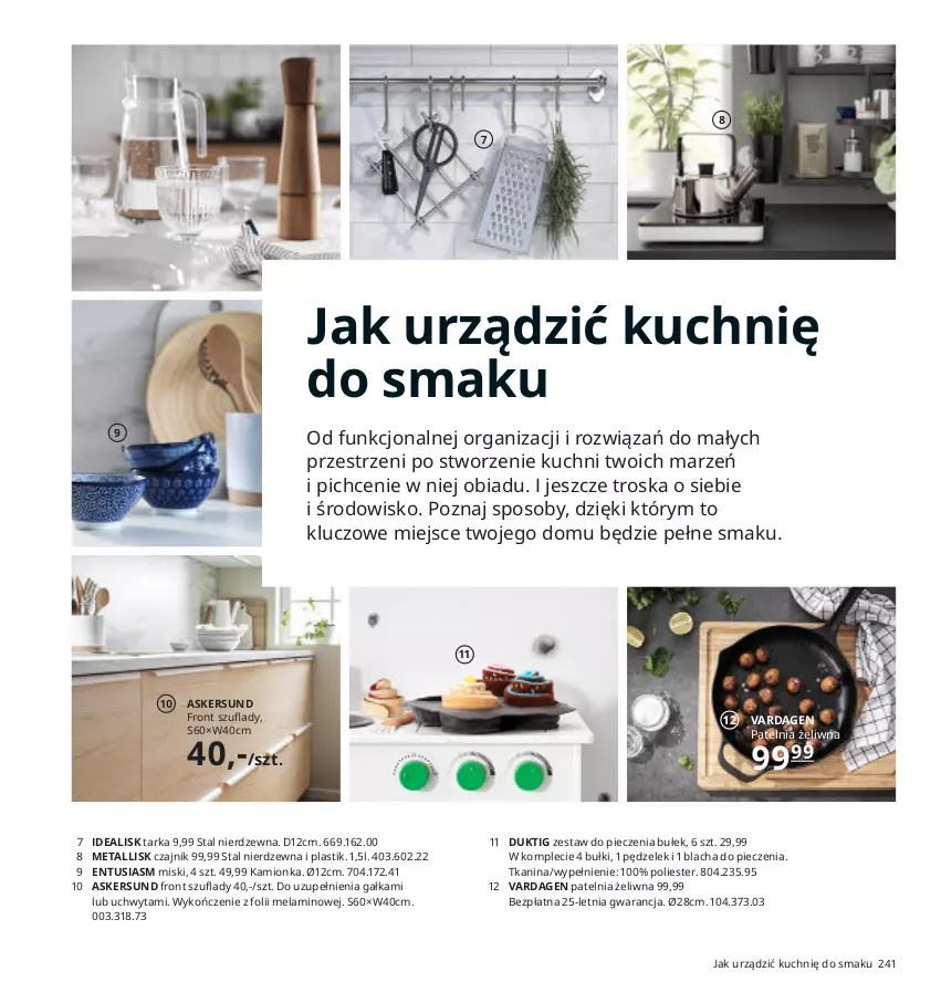 Gazetka promocyjna Ikea - Ikea 2021 - ważna 01.01 do 31.12.2021 - strona 241 - produkty: Blacha do pieczenia, Czajnik, Gałka, Patelnia, Piec, Tarka