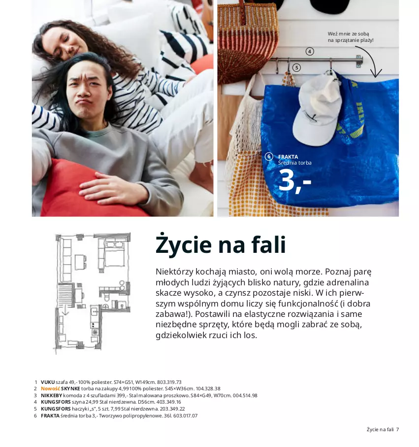 Gazetka promocyjna Ikea - Ikea 2021 - ważna 01.01 do 31.12.2021 - strona 7 - produkty: Fa, Haczyk, Koc, Komoda, Moda, Skyn, Sok, Sprzątanie, Szafa, Szyna, Torba, Torba na zakupy