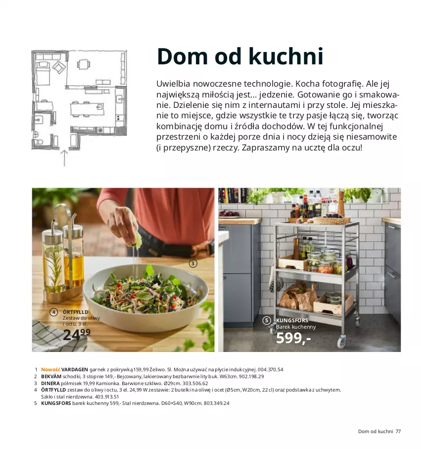 Gazetka promocyjna Ikea - Ikea 2021 - ważna 01.01 do 31.12.2021 - strona 77 - produkty: Barek kuchenny, Dinera, Garnek, Gra, Koc, Lakier, Ocet, Por, Top