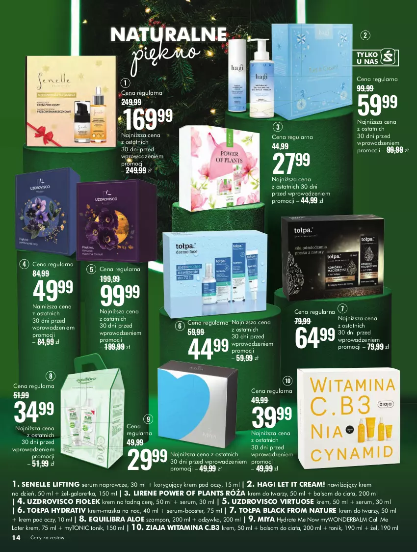 Gazetka promocyjna Super Pharm - ważna 02.12 do 24.12.2024 - strona 14 - produkty: Balsam do ciała, Booster, Gala, Galaretka, Krem do twarzy, Krem na dzień, Krem pod oczy, Lack, Lirene, Maska, Odżywka, Róża, Rum, Ser, Serum, Szampon, Tołpa, Tonik, Virtu, Ziaja