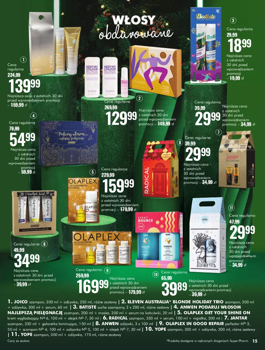 Gazetka promocyjna Super Pharm - ważna 02.12 do 24.12.2024 - strona 15 - produkty: Batiste, Gala, Galaretka, Krem wygładzający, Maska, Odżywka, Olej, Rum, Ser, Serum, Szampon, Yope