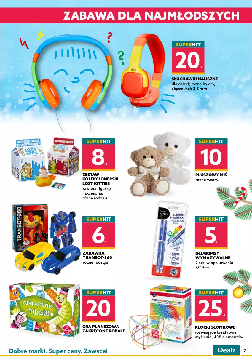 Gazetka promocyjna Dealz - Gazetka na otwarcie - Andrychów - ważna 25.11 do 09.12.2021 - strona 7 - produkty: Aquaphor, Bateria, Długopis, Dzbanek, Dzbanek filtrujący, Dziadek do orzechów, Dzieci, Gra, Klocki, Ozdoba, Podgrzewacze, Silan, Słuchawki, Tran, Zabawka