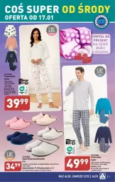 Gazetka promocyjna Aldi - Gazetka - ważna od 21.01 do 21.01.2024 - strona 20 - produkty: Kapcie, Piżama, Fa