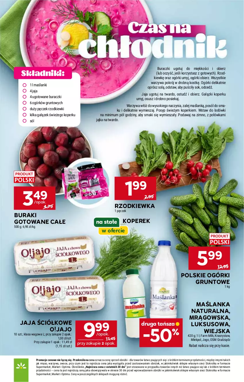 Gazetka promocyjna Stokrotka - Market - ważna 14.05 do 20.05.2026 - strona 6 - produkty: Buraki, Grunt, HP, Jaja, Maślanka, Rzodkiewka