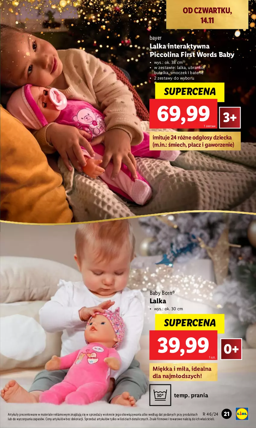 Gazetka promocyjna Lidl - KATALOG ZABAWKI - ważna 02.11 do 24.12.2024 - strona 21 - produkty: Baby Born, Lalka, Lalka interaktywna, Tera