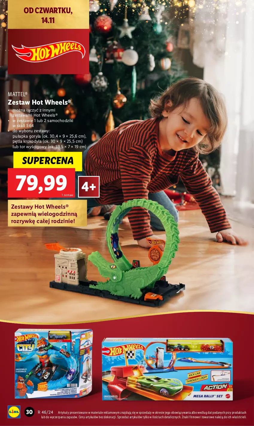 Gazetka promocyjna Lidl - KATALOG ZABAWKI - ważna 02.11 do 24.12.2024 - strona 30 - produkty: Chodzik, Hot Wheels, Mattel, Samochodziki, Tor wyścigowy