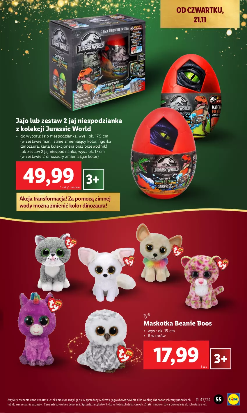 Gazetka promocyjna Lidl - KATALOG ZABAWKI - ważna 02.11 do 24.12.2024 - strona 55 - produkty: Dinozaur, Jurassic World, Przewodnik, Tran