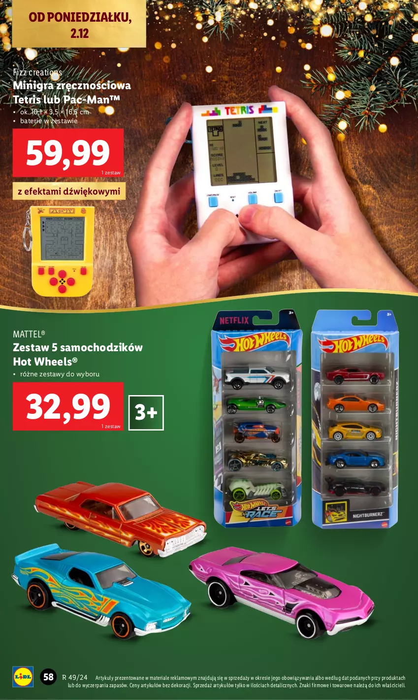 Gazetka promocyjna Lidl - KATALOG ZABAWKI - ważna 02.11 do 24.12.2024 - strona 58 - produkty: Chodzik, Gra, Hot Wheels, Mattel