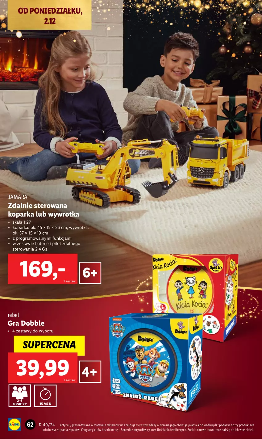 Gazetka promocyjna Lidl - KATALOG ZABAWKI - ważna 02.11 do 24.12.2024 - strona 62 - produkty: Gra, Parka, Wywrotka