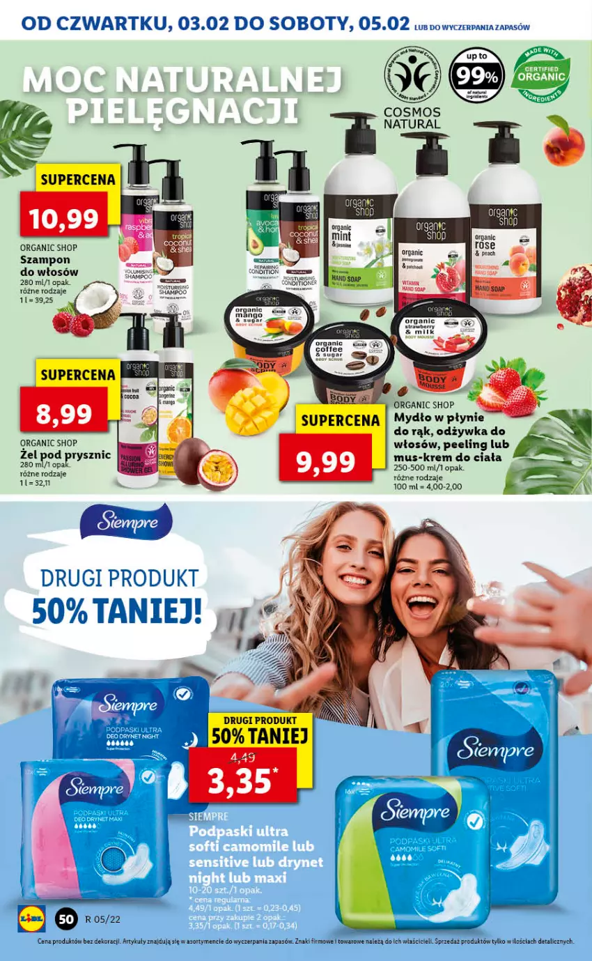 Gazetka promocyjna Lidl - GAZETKA - ważna 03.02 do 05.02.2022 - strona 50 - produkty: Krem do ciała, Mus, Mydło, Mydło w płynie, Odżywka, Peeling