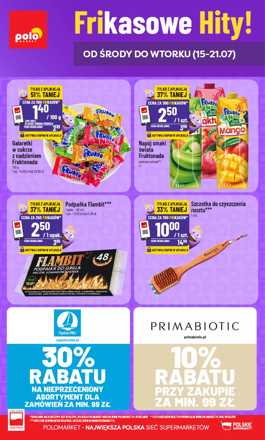 Gazetka promocyjna PoloMarket - Katalog Frikasy 15.07 - ważna 15.07 do 21.07.2026 - strona 1 - produkty: Gala, Galaretki, Grill, Napój, Piec, Prima, Szczotka