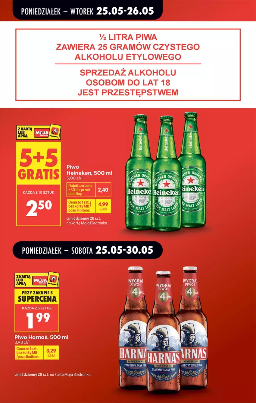 Gazetka promocyjna Biedronka - Od Poniedziałku - ważna 25.05 do 30.05.2026 - strona 11 - produkty: Gra, Harnaś, Heineken, Piwa, Piwo