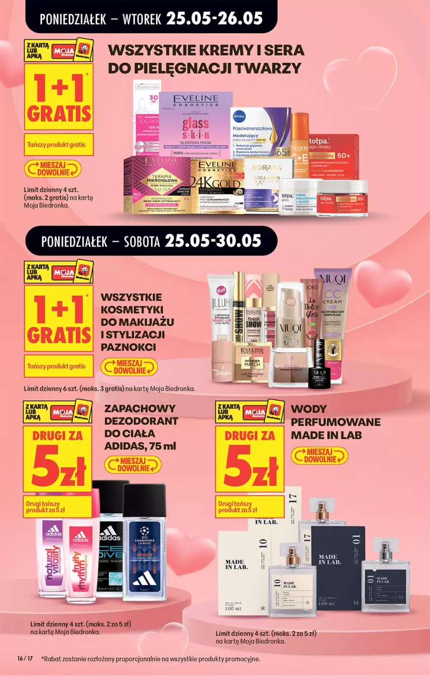 Gazetka promocyjna Biedronka - Od Poniedziałku - ważna 25.05 do 30.05.2026 - strona 18 - produkty: Adidas, Dezodorant, Eveline, Gra, Hask, LG, Makijaż, Mars, Perfum, Por, Ser