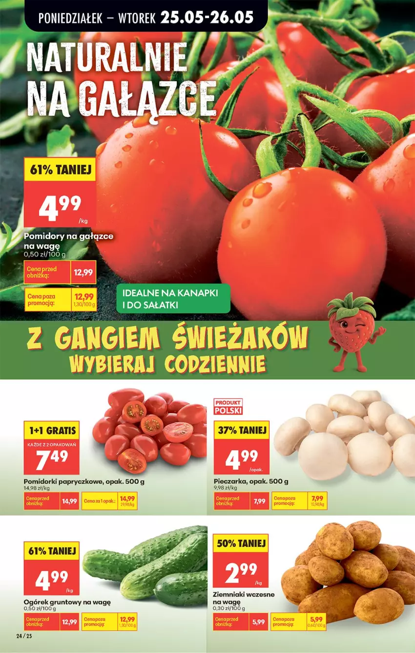 Gazetka promocyjna Biedronka - Od Poniedziałku - ważna 25.05 do 30.05.2026 - strona 26 - produkty: Gra, Grunt, Ogórek, Piec, Pieczarka, Pomidorki, Sałat, Ziemniaki