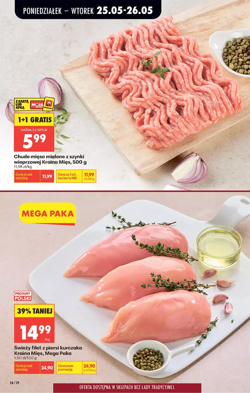 Gazetka promocyjna Biedronka - Od Poniedziałku - ważna 25.05 do 30.05.2026 - strona 30 - produkty: Filet z piersi kurczaka, Kurczak, Mięso, Mięso mielone, Mięso mielone z szynki
