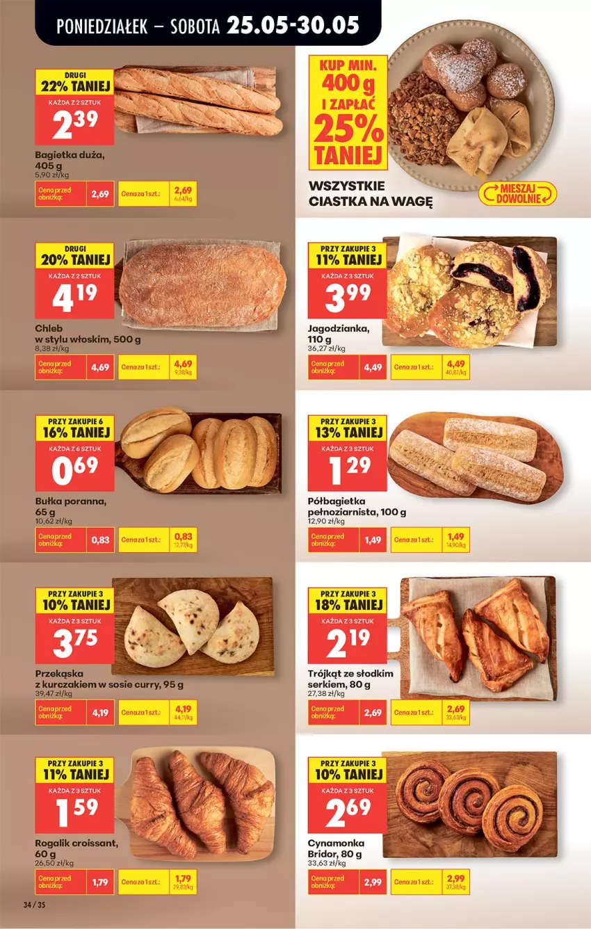 Gazetka promocyjna Biedronka - Od Poniedziałku - ważna 25.05 do 30.05.2026 - strona 36 - produkty: Bagietka, Ciastka, Jagodzianka, Półbagietka, Ser