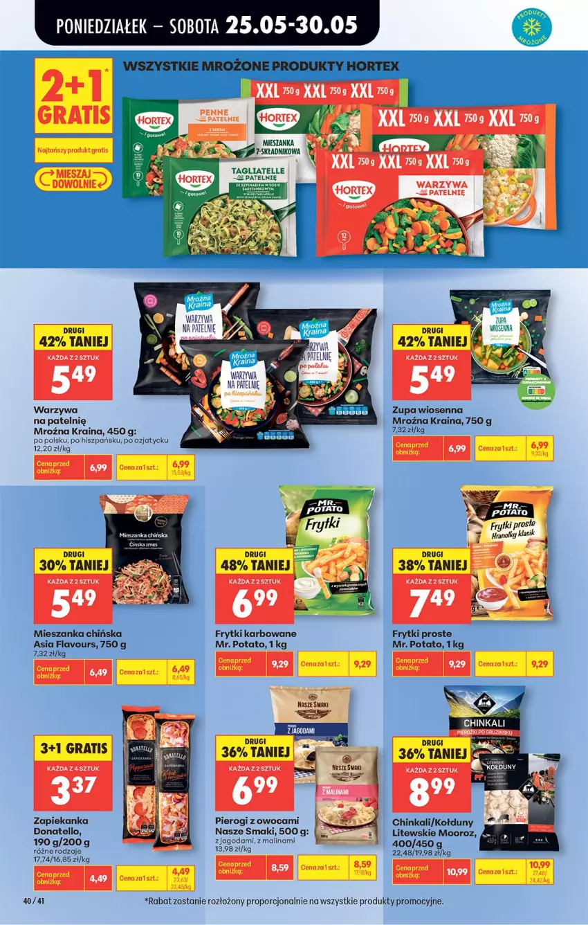 Gazetka promocyjna Biedronka - Od Poniedziałku - ważna 25.05 do 30.05.2026 - strona 42 - produkty: Fa, Frytki, Pierogi, Por, Warzywa, Zapiekanka