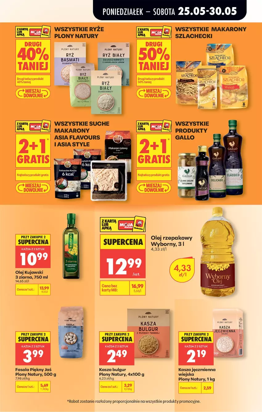 Gazetka promocyjna Biedronka - Od Poniedziałku - ważna 25.05 do 30.05.2026 - strona 45 - produkty: Brugi, Bulgur, Fa, Fasola, Gra, Kasza, Kasza jęczmienna, Kujawski, LG, Makaron, Olej, Olej rzepakowy, Por, Ryż, Ryż biały