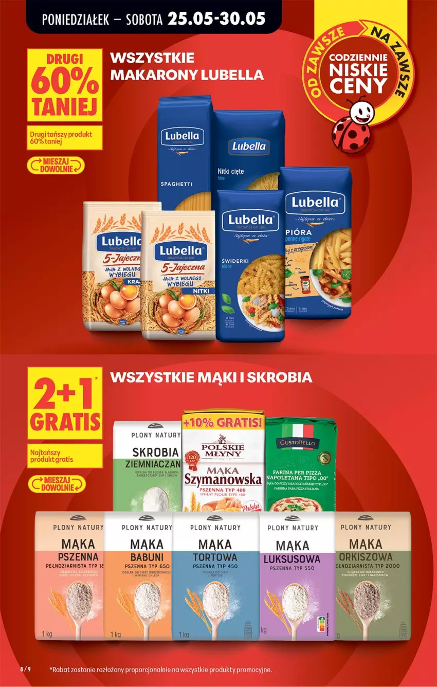 Gazetka promocyjna Biedronka - Od Poniedziałku - ważna 25.05 do 30.05.2026 - strona 8 - produkty: Babuni, Bell, Bella, Fa, Jaja, Lubella, Mąka, Mąka pszenna, Pizza, Spaghetti