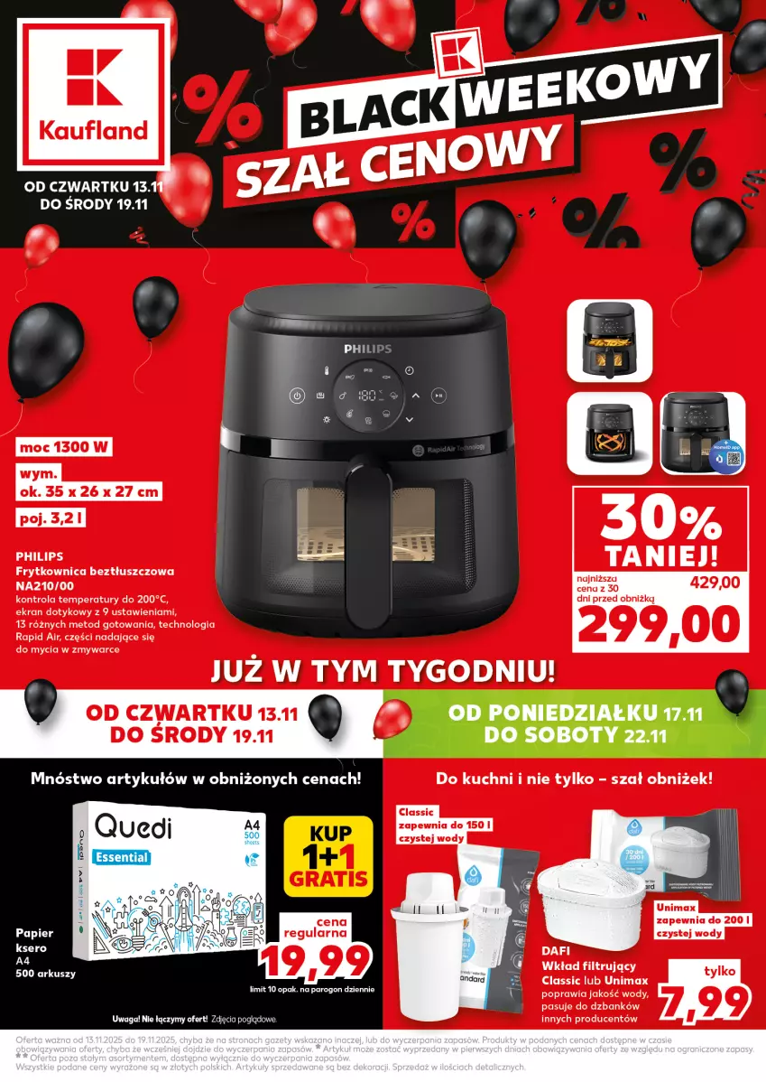 Gazetka promocyjna Kaufland - Kaufland - ważna 13.11 do 19.11.2025 - strona 1 - produkty: Papier, Ser, Waga, Wkład filtrujący