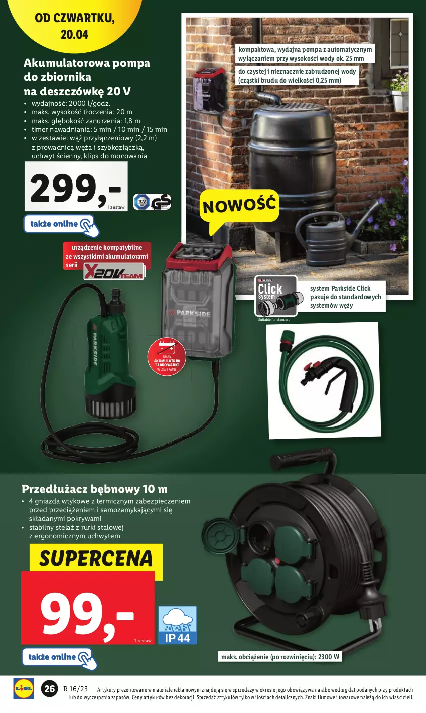 Gazetka promocyjna Lidl - GAZETKA - ważna 17.04 do 22.04.2023 - strona 32 - produkty: Akumulator, Parkside, Piec, Pokrywa, Rurki, Ser, Sok