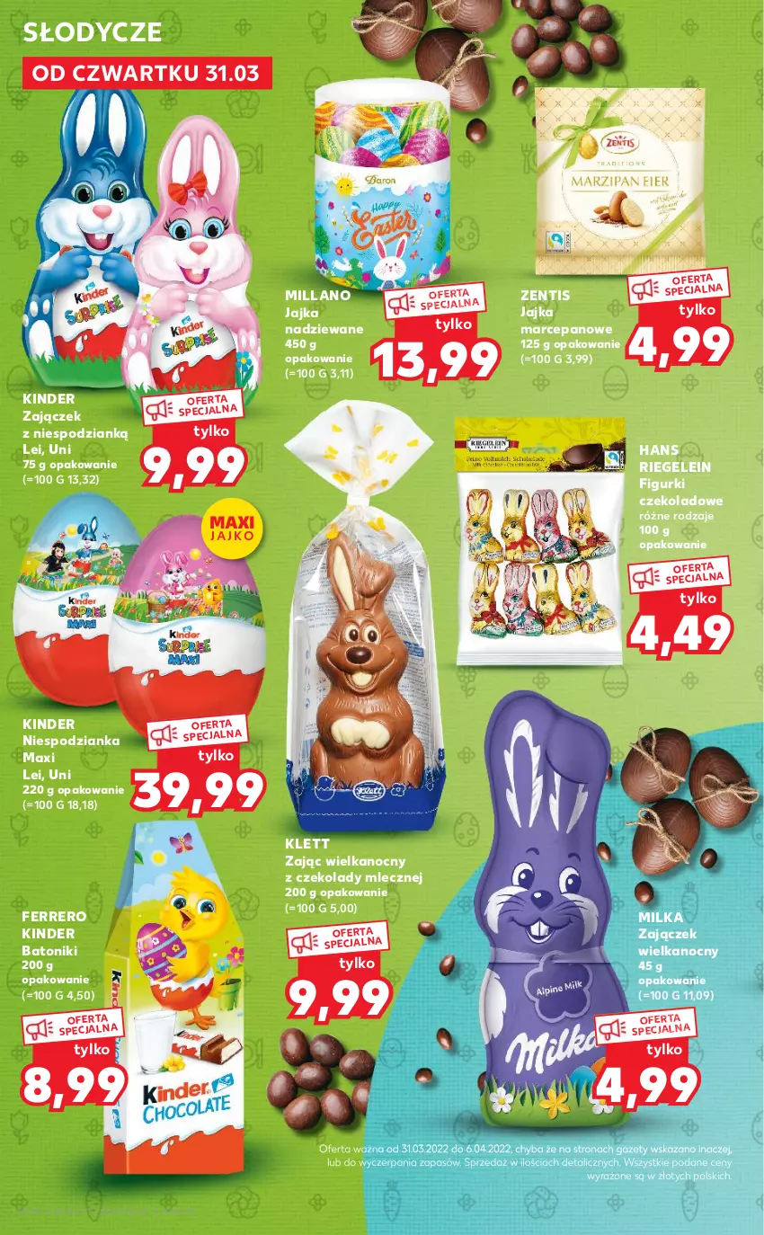 Gazetka promocyjna Kaufland - OFERTA TYGODNIA - ważna 31.03 do 06.04.2022 - strona 4 - produkty: Baton, Ferrero, Kinder, Milka, Tonik