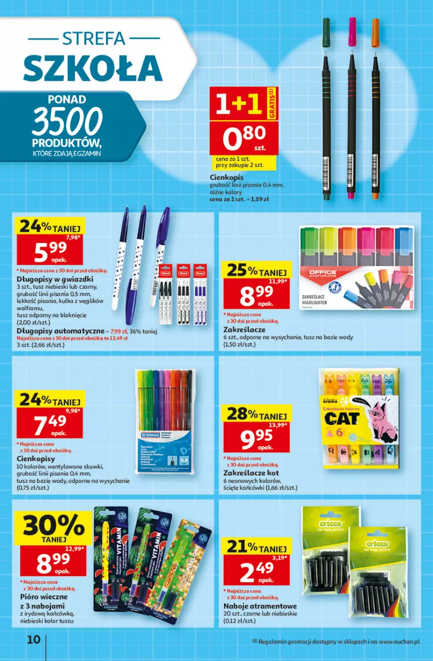 Gazetka promocyjna Auchan - 30 Lat Hipermarket - ważna 27.08 do 02.09.2026 - strona 10 - produkty: Długopis, Fa, Por, Tusz