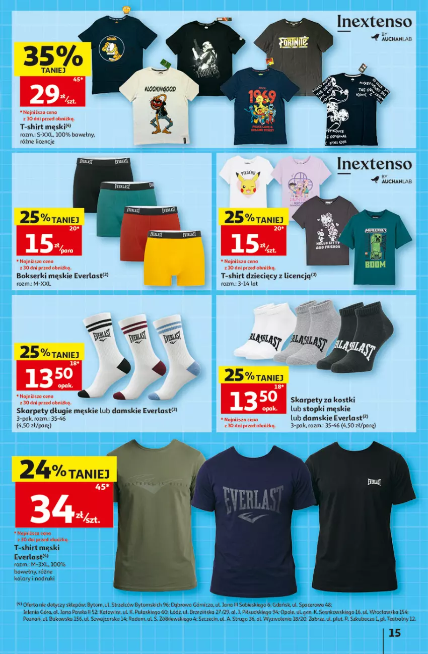 Gazetka promocyjna Auchan - 30 Lat Hipermarket - ważna 27.08 do 02.09.2026 - strona 15 - produkty: Acer, Bokserki, Cars, Dzieci, Fa, Karp, Ser, Sos, T-shirt, Top