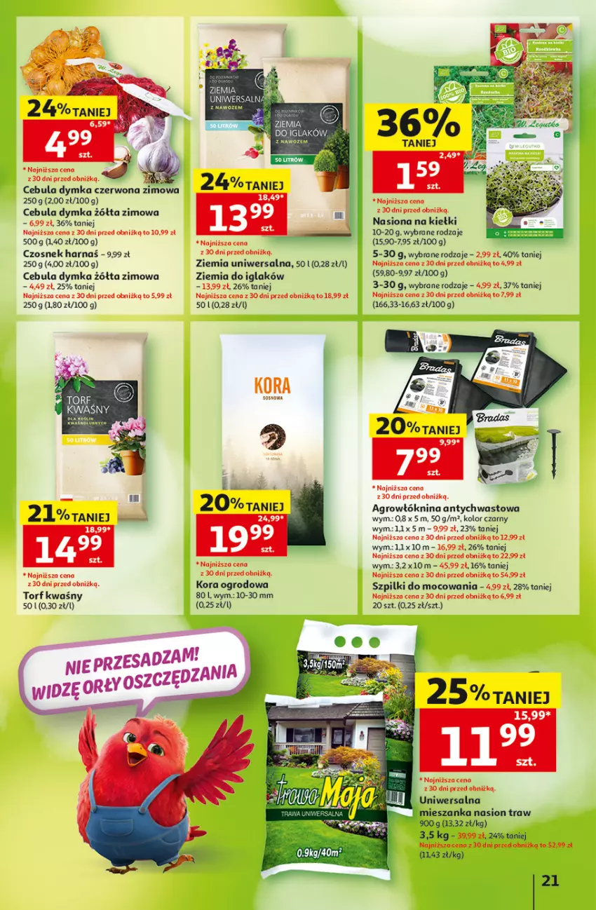Gazetka promocyjna Auchan - 30 Lat Hipermarket - ważna 27.08 do 02.09.2026 - strona 21 - produkty: Cebula, Czosnek, Harnaś, Kiełki, Kora ogrodowa