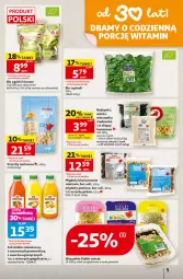 Gazetka promocyjna Auchan - 30 Lat Hipermarket - Gazetka - ważna od 02.09 do 02.09.2026 - strona 5 - produkty: Sok, Migdały, Ananas, Chipsy, Kiełki, Miód, Rodzynki, Grejpfrut, Szpinak