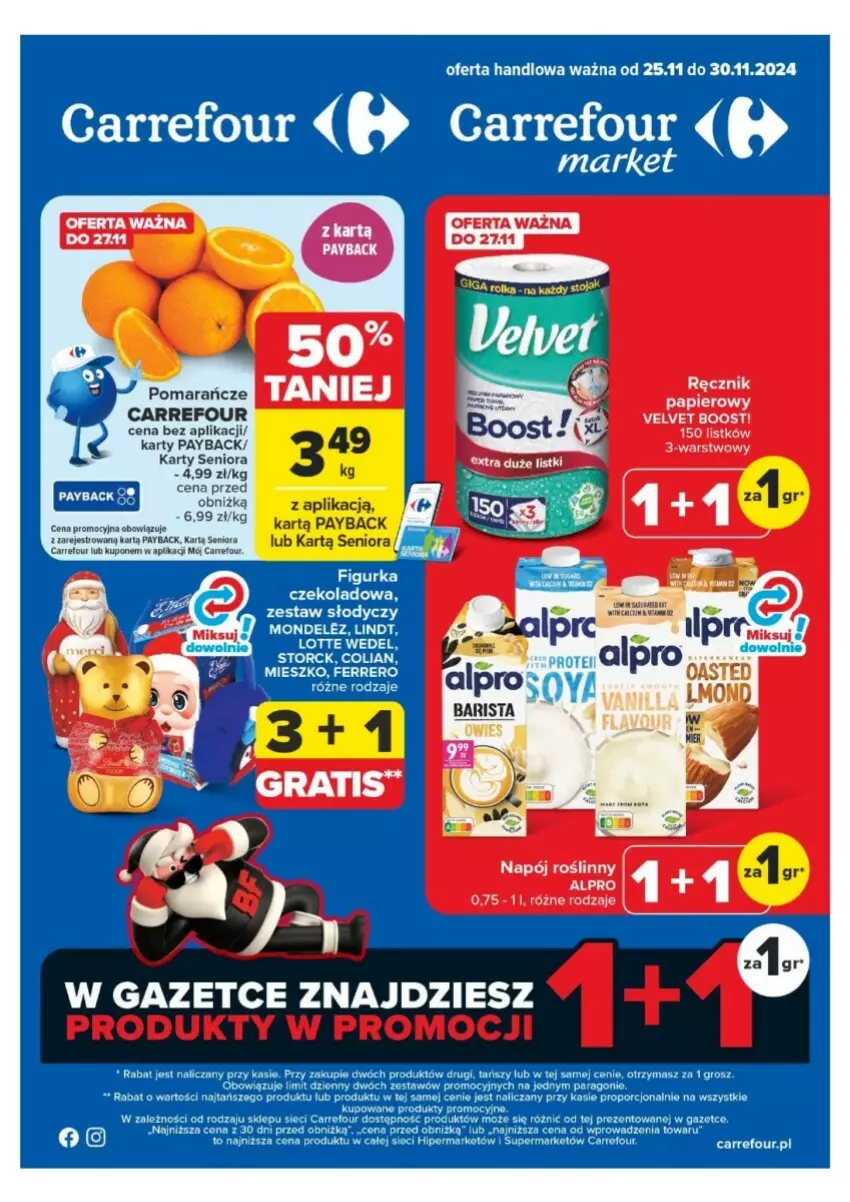 Gazetka promocyjna Carrefour - ważna 25.11 do 30.11.2024 - strona 1 - produkty: Alpro, Napój, Napój roślinny, Velvet