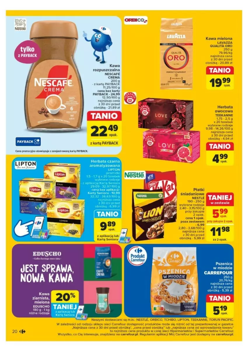 Gazetka promocyjna Carrefour - ważna 25.11 do 30.11.2024 - strona 13 - produkty: BIC, Cif, Danio, Herbata, Herbata owocowa, Kawa, Kawa mielona, Kawa rozpuszczalna, Lavazza, Lipton, Tchibo, Teekanne