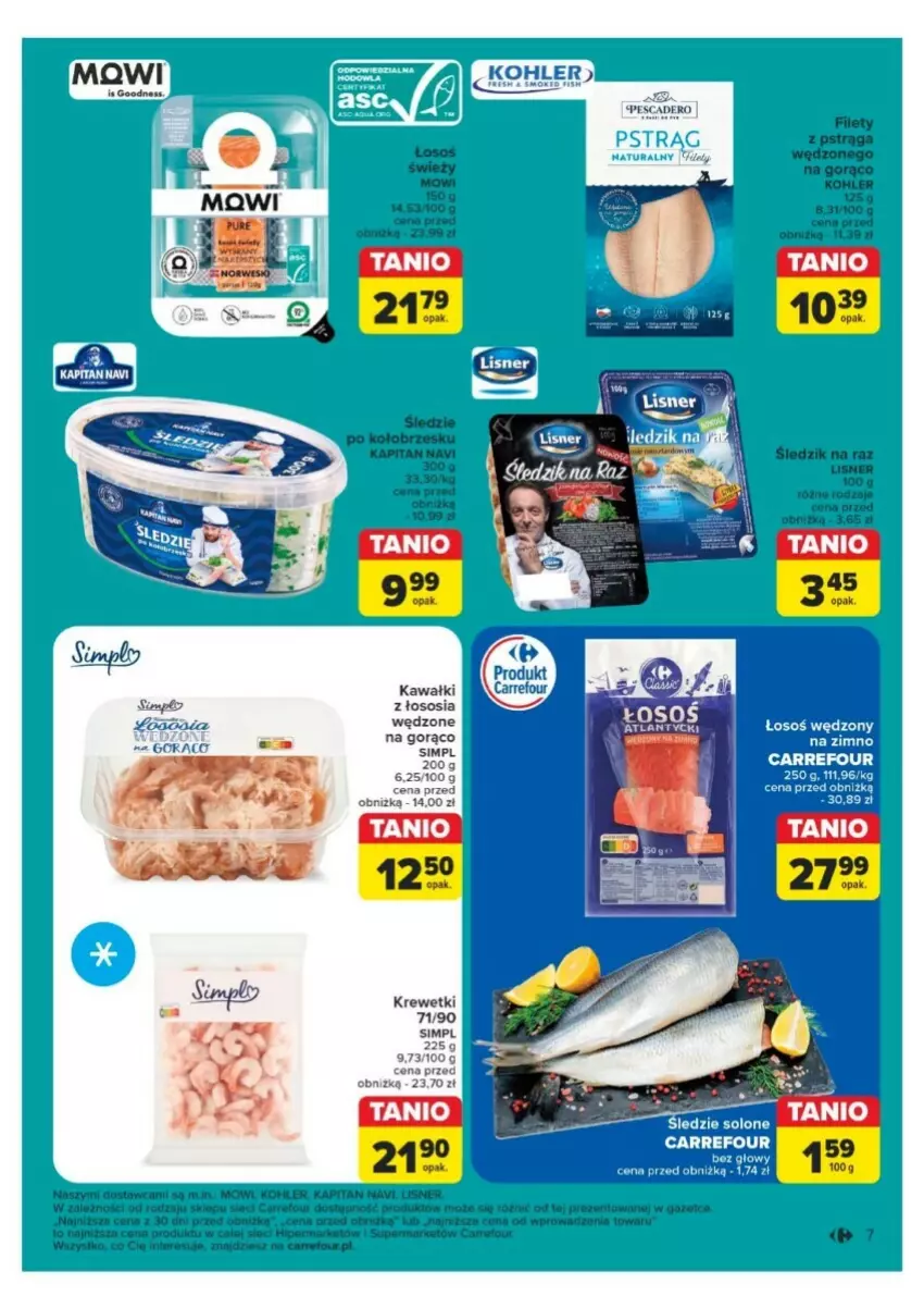 Gazetka promocyjna Carrefour - ważna 25.11 do 30.11.2024 - strona 43 - produkty: Kawa, Krewetki, Pstrąg, Sos