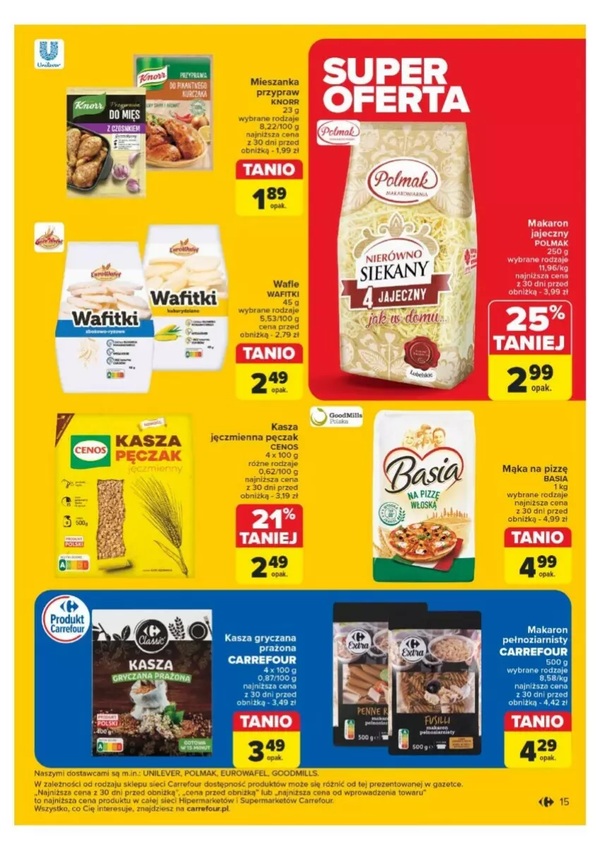 Gazetka promocyjna Carrefour - ważna 25.11 do 30.11.2024 - strona 7 - produkty: Basia, Gry, Kasza, Kasza gryczana, Knorr, Mąka, Makaron, Olma, Wafle