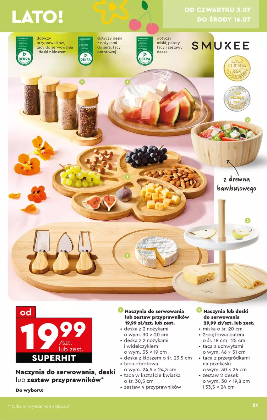 Gazetka promocyjna Biedronka - Okazje Tygodnia - ważna 30.06 do 12.07.2025 - strona 23 - produkty: Miska, Noż, Ser, Taca, Tera