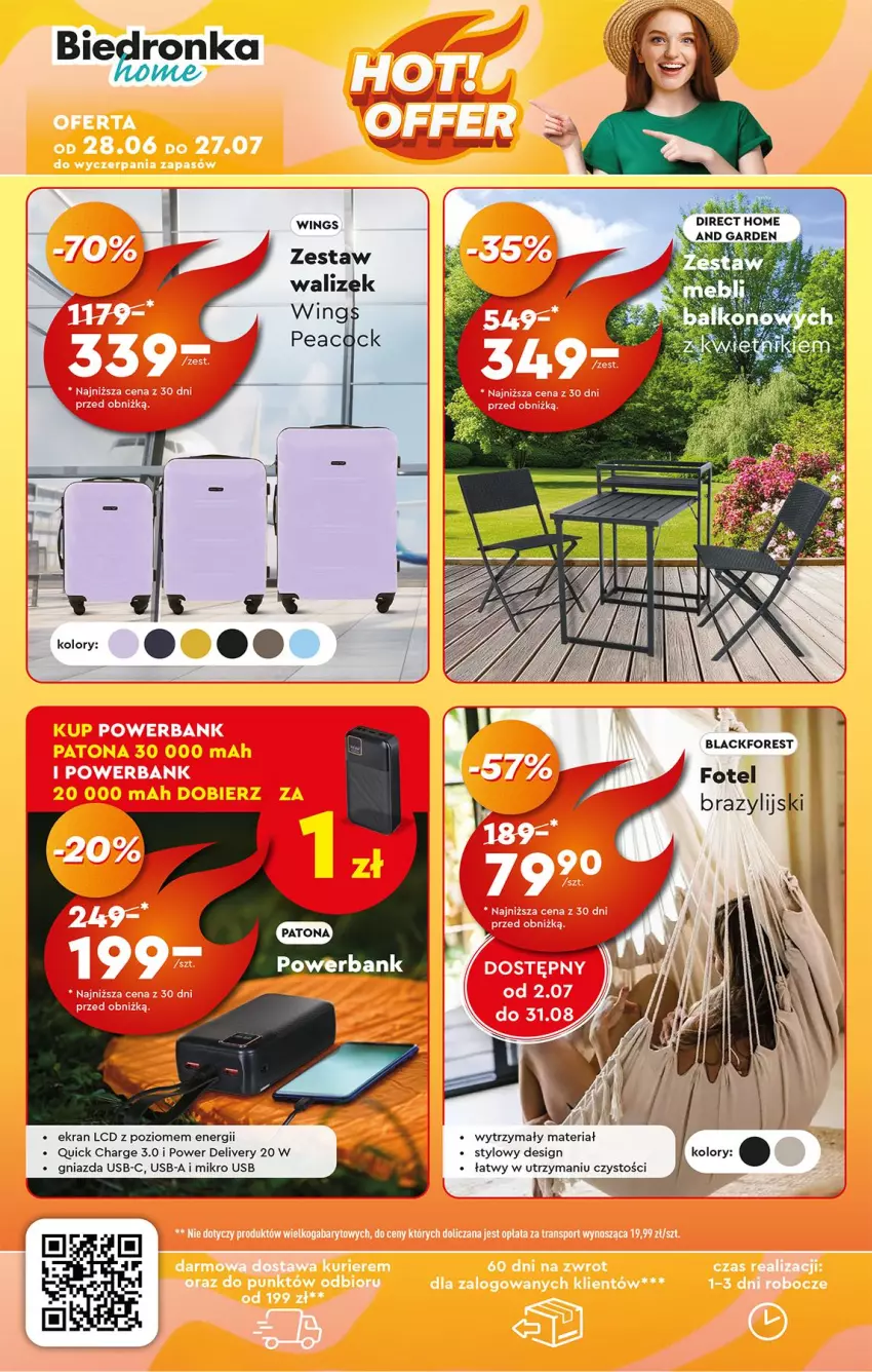 Gazetka promocyjna Biedronka - Okazje Tygodnia - ważna 30.06 do 12.07.2025 - strona 36 - produkty: Fotel, Lack, Powerbank