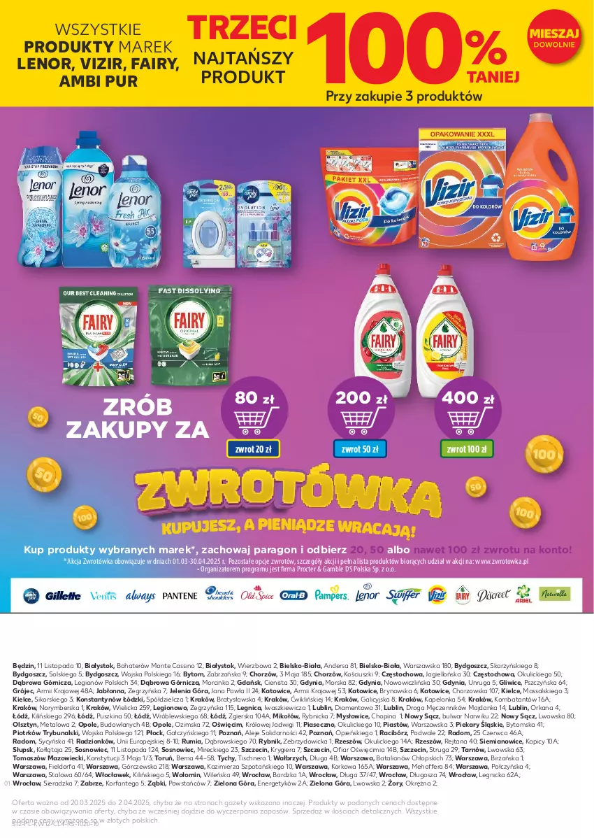 Gazetka promocyjna Kaufland - Kaufland - ważna 20.03 do 02.04.2025 - strona 12 - produkty: Ambi Pur, Fa, Fairy, Gra, Inka, Lenor, Lion, Monte, Orka, Piast, Pur, Rum, Sos, Top, Vizir