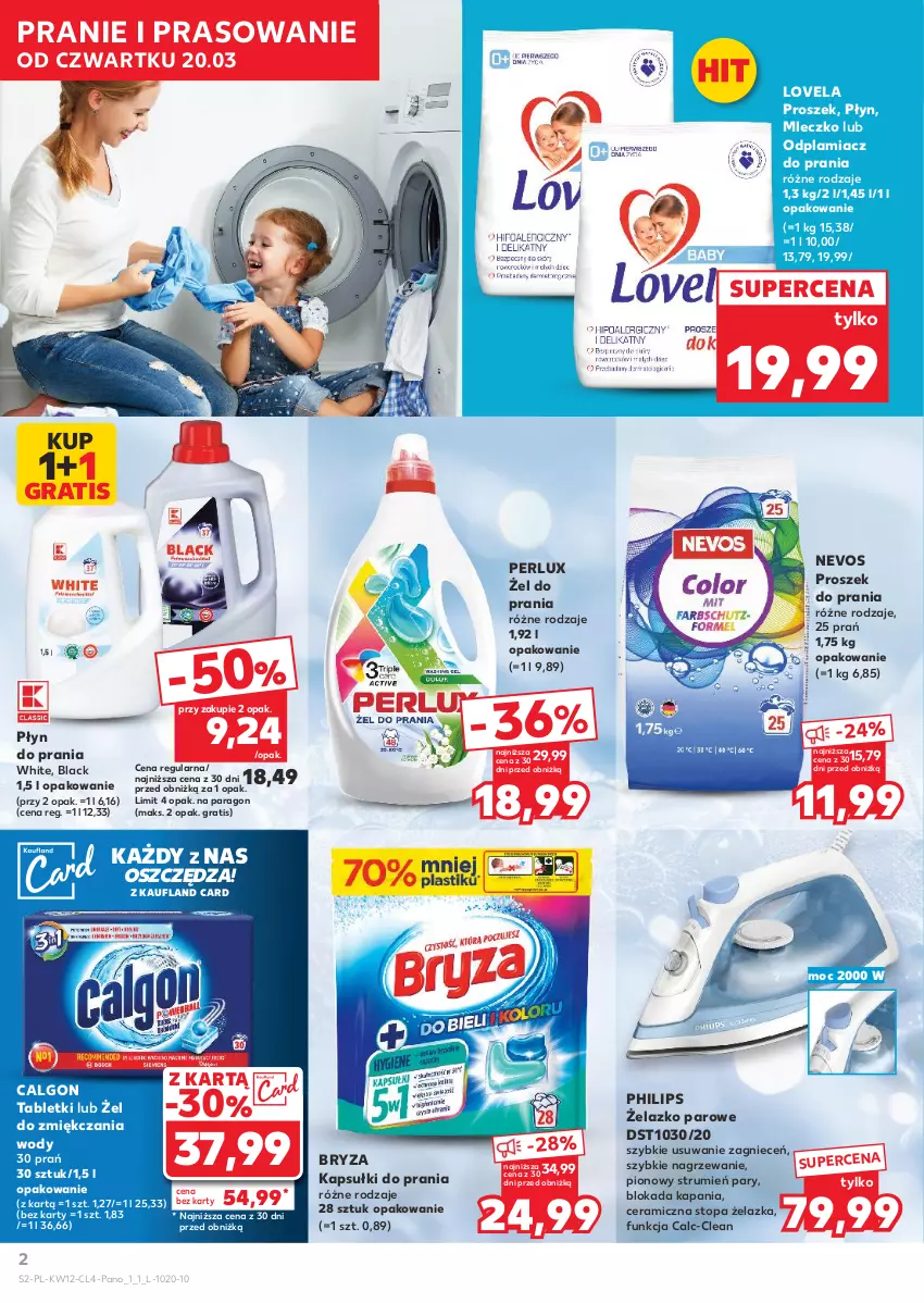 Gazetka promocyjna Kaufland - Kaufland - ważna 20.03 do 02.04.2025 - strona 2 - produkty: Bryza, Calgon, Gra, Kapsułki do prania, Lack, LG, Lovela, Mleczko, Odplamiacz, Philips, Płyn do prania, Proszek do prania, Rum, Tablet, Top