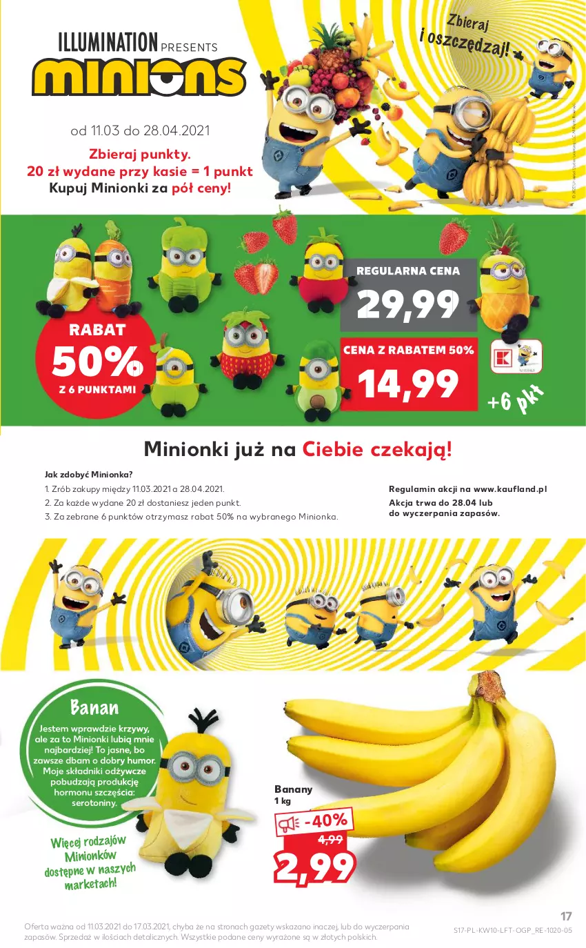 Gazetka promocyjna Kaufland - OFERTA TYGODNIA - ważna 11.03 do 17.03.2021 - strona 17 - produkty: Banany, Ser