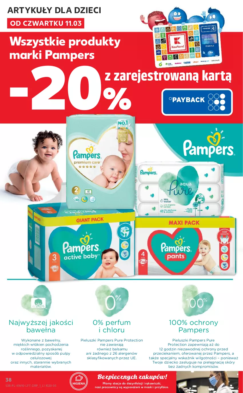 Gazetka promocyjna Kaufland - OFERTA TYGODNIA - ważna 11.03 do 17.03.2021 - strona 38 - produkty: BIC, Dzieci, LG, Pampers, Perfum, Piec, Pur, Wełna