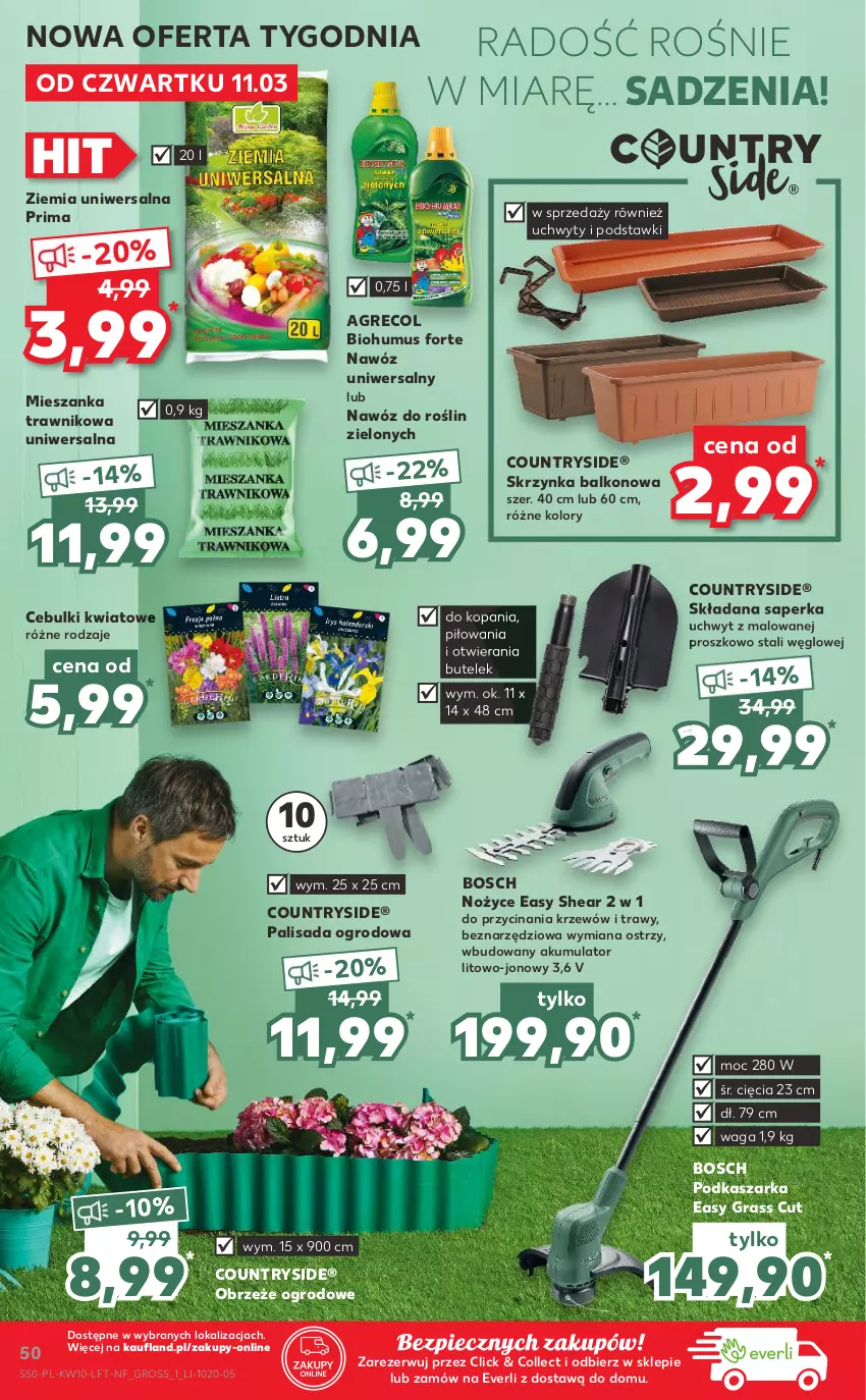 Gazetka promocyjna Kaufland - OFERTA TYGODNIA - ważna 11.03 do 17.03.2021 - strona 50 - produkty: Akumulator, Biohumus, Bosch, Gra, Kasza, Mus, Nawóz, Noż, Nożyce, Piec, Prima, Uchwyty, Waga