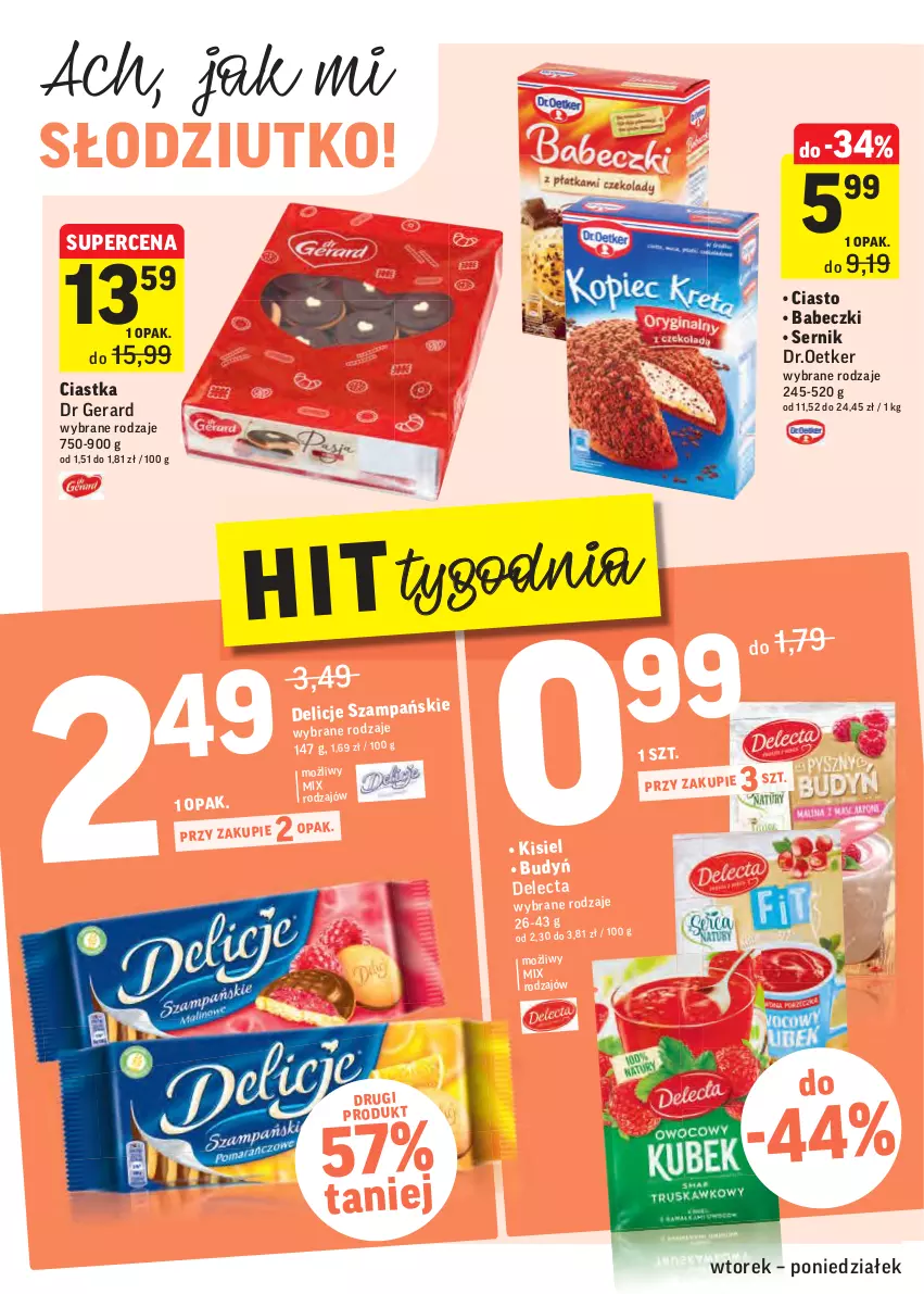 Gazetka promocyjna Intermarche - 4 Stycznia - ważna 04.01 do 10.01.2022 - strona 18 - produkty: Babeczki, Budyń, Ciastka, Delicje, Dr Gerard, Ser